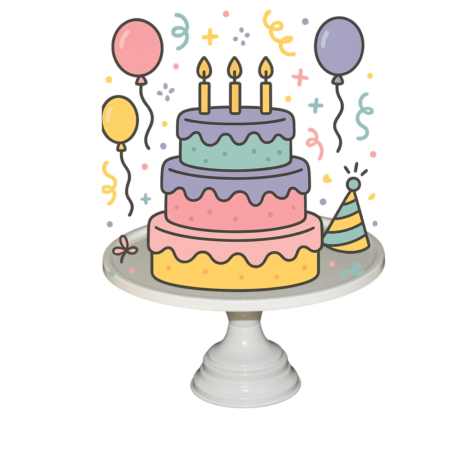 Anushka Metals Non Revolving Cake Stand 11 Inch Diameter (Top), Pedestal Metal (White Colour Finish)